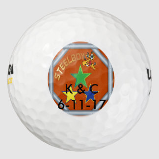 Aangepaste MTFL SteelboyZ logo golfballen. Golfballen