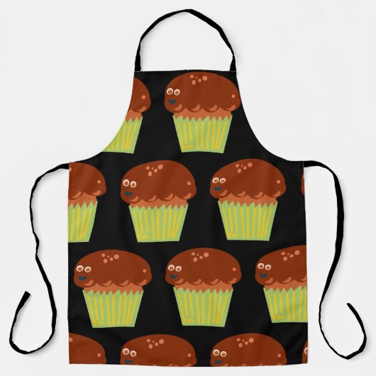 Aangepaste Muffin Pal Fun Breakfast Cartoon Schort (Voorkant)