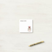 Aangepaste muis / roze Paarse bloemen Post-it® Notes (Op bureau)