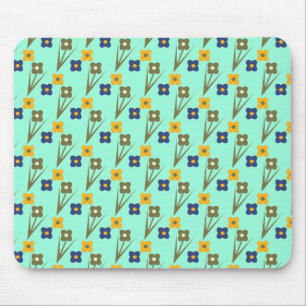 Aangepaste Muismat Abstracte Florals Aqua