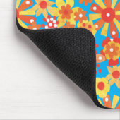 Aangepaste Muismat; Ditsy Oranje Bloemen Muismat (Hoek)