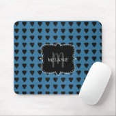 Aangepaste Muismat Grunge Hearts Blue Black (Met muis)