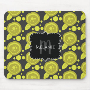 Aangepaste muismat klaprozen bloemenrozen stippen