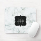 Aangepaste muismat marmer monogram naam (Met muis)