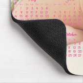 Aangepaste Muismat roze kalender 2017 Baby Foto (Hoek)