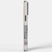 Aangepaste Multi foto Neutraal Beige Monogram Case-Mate iPhone Case (Achterkant / Rechts)
