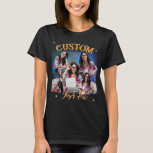 Aangepaste multi-fotobootleg, retro vintage bootle t-shirt