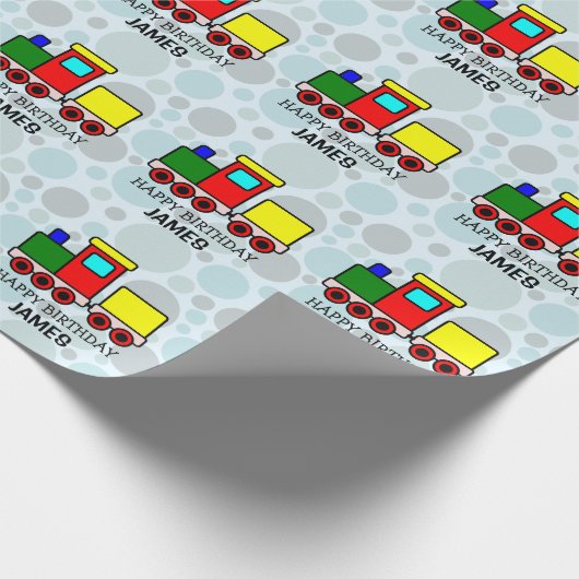 Aangepaste multikleurentrein cadeaupapier (Hoek)