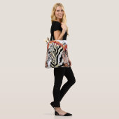 Aangepaste multiprintCanvas tas/Zebras Tote Bag (Op model)