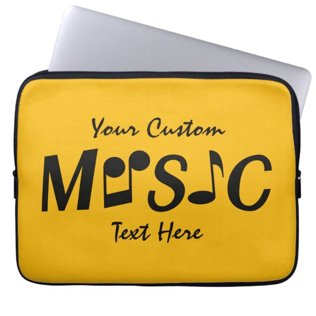 Aangepaste MUSIC-laptophoezen Laptop Sleeve (Voorkant)