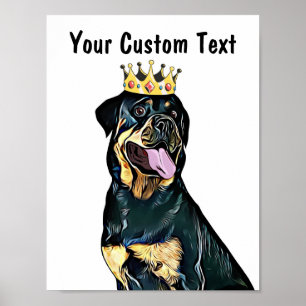Aangepaste muur-kunst   Rottweiler Poster