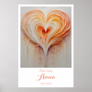 Aangepaste muurkunst met naam en speciale datum poster