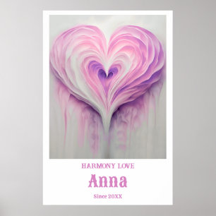 Aangepaste muurkunst met naam en speciale datum poster