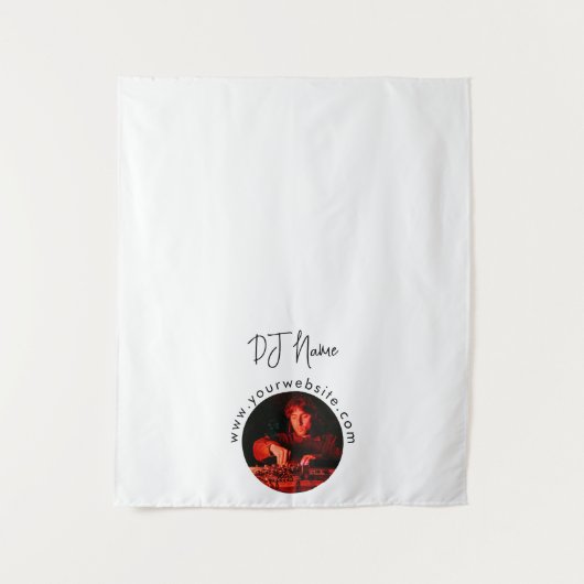 Aangepaste Muziek DJ Aangepaste Foto Tafel Runner  Wandkleed (Voorkant)