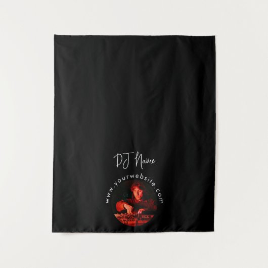 Aangepaste muziek DJ Aangepaste fototafel loper ba Wandkleed (Voorkant)