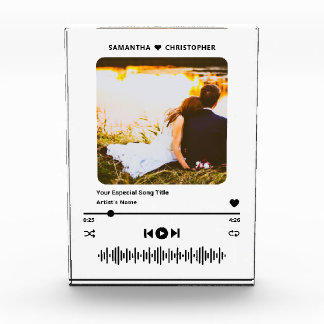 Aangepaste muziek speler stijl gepersonaliseerde n fotoblokken