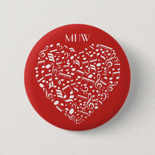 Aangepaste muziekknopnamen en kleurenknoppen ronde button 5,7 cm