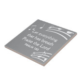 Aangepaste MUZIEKNOTEN Modern Grijs Christelijk Tegeltje (Zijkant)