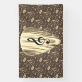 Aangepaste muzieknotitie gitaar Pick Spandoek (Verticaal)