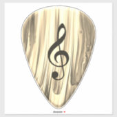 Aangepaste muzieknotitie gitaar Pick Sticker (Vel)