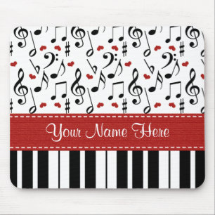 Aangepaste muzieknotitie Piano Mousepad Muismat