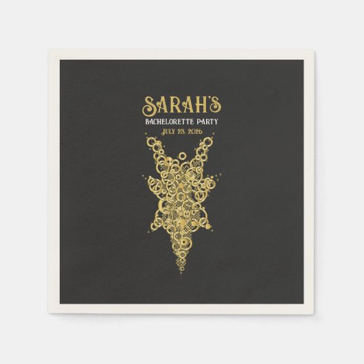 Aangepaste Mystic Gold Bachelorette Servet (Voorkant)