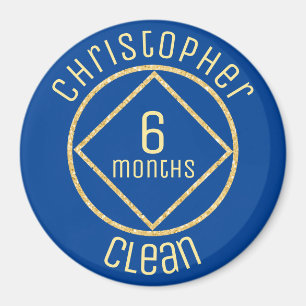 Aangepaste NA Narcotics Anonymous 6 maanden schoon Magneet