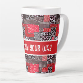 Aangepaste Naai Patchwork Naai Op Je Manier Ontwer Latte Mok