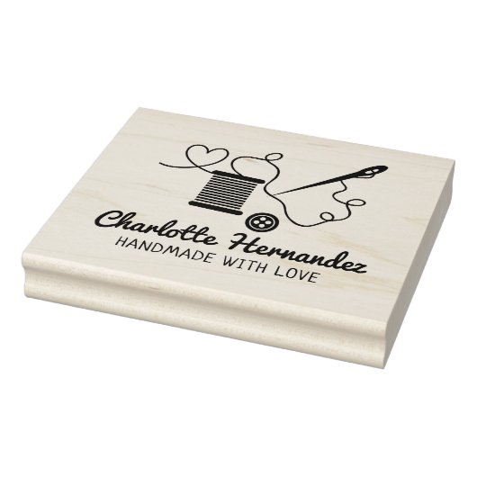 Aangepaste naaigarij, groot 	rubberstempel (Stempel)