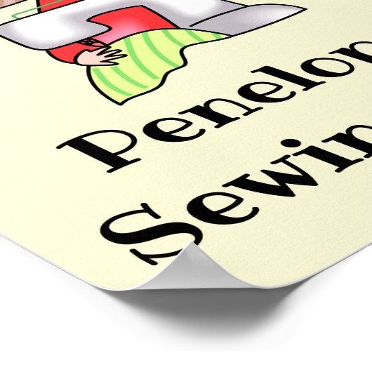 Aangepaste naaigarij poster (Hoek)