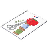 Aangepaste naaigarningen notitieboek (Linkerzijde)