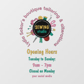 Aangepaste Naaister Gereedschap QR Code Ruitsticke Raamsticker (Vel)