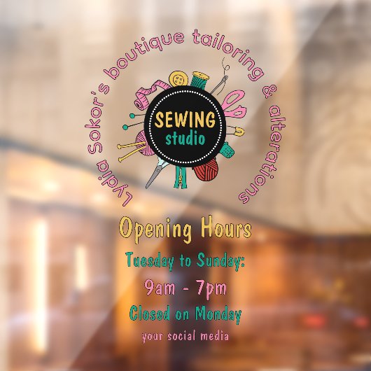 Aangepaste Naaister Gereedschap QR Code Ruitsticke Raamsticker (Vel 2)