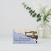 Aangepaste  naaiwerk visitekaartje (Staand voorkant)