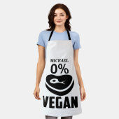 Aangepaste naam 0 % vegan schort (Gedragen)