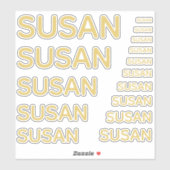 Aangepaste Naam 15 Maten Eenvoudig Gouden Sticker (Vel)