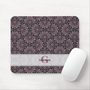 Aangepaste Naam 1920s Dusky Roos Bloemen Fronds Ma Muismat