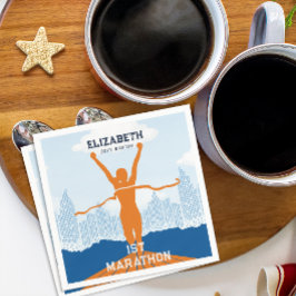 Aangepaste naam 1e Marathon Celebration Party Servet