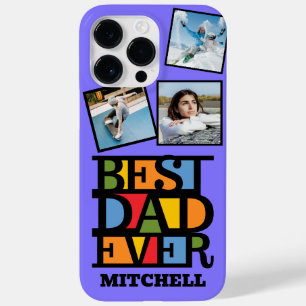 Aangepaste naam & 3 foto's BESTE DAD OOIT Case-Mate iPhone 14 Pro Max Hoesje