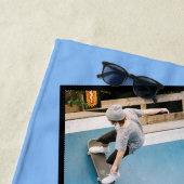 Aangepaste naam & 3 foto's BESTE DAD OOIT Strandlaken (In situ)