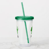 Aangepaste naam 4 Leaf Clover St. Patrick's Day Acryl Drinkbeker (Links)