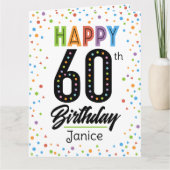 Aangepaste naam 60ste verjaardag Kaart (Voorkant)