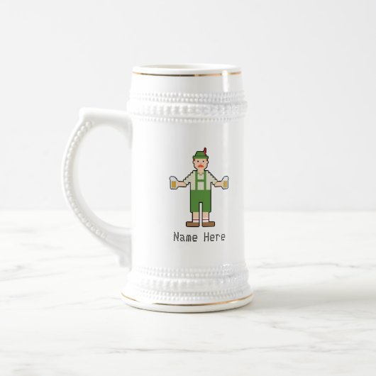 Aangepaste naam 8bit Duits Bierpul (Links)