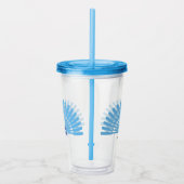 Aangepaste naam aambeeld Oogzomervakantie Blauw Acryl Drinkbeker (Rechts)