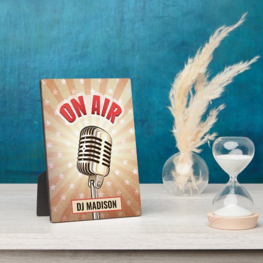 Aangepaste naam "Aan de lucht"-microfoondeurhanger Fotoplaat (Zijkant)