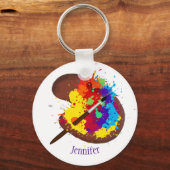 Aangepaste naam aangepaste artistieke schilder sleutelhanger (Voorkant)