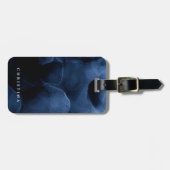 Aangepaste naam Aangepaste marine Blue Modern Luxu Bagagelabel (Voorkant horizontaal)