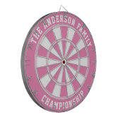 Aangepaste naam aangepaste roze dartboard dartbord (Voorkant Links)
