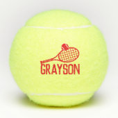 Aangepaste naam Aangepaste Tennis Balls Red Tennisballen (Voorkant)