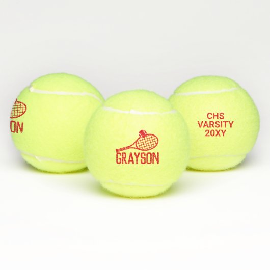 Aangepaste naam Aangepaste Tennis Balls Red Tennisballen (Multi)